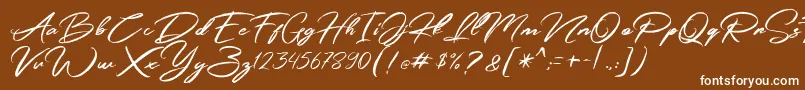 Шрифт Simpletune   Free Personal Use – белые шрифты на коричневом фоне