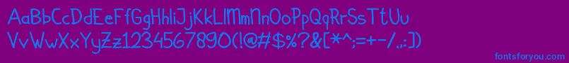 Simplicito Font – Blue Fonts on Purple Background