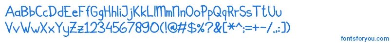 Simplicito Font – Blue Fonts on White Background