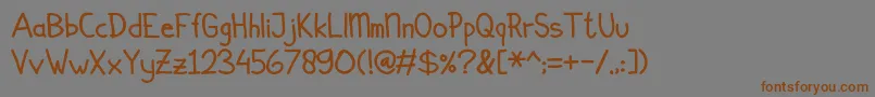 Simplicito Font – Brown Fonts on Gray Background