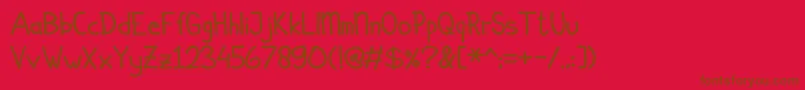 Simplicito Font – Brown Fonts on Red Background