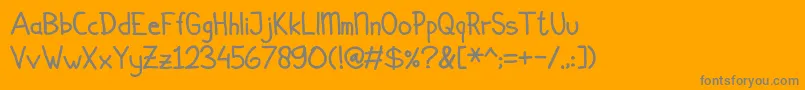 Simplicito Font – Gray Fonts on Orange Background