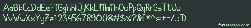 Simplicito Font – Green Fonts on Black Background