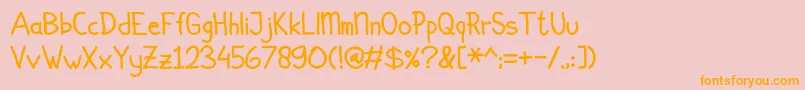 Simplicito Font – Orange Fonts on Pink Background