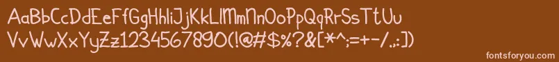 Simplicito Font – Pink Fonts on Brown Background