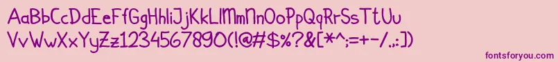 Simplicito Font – Purple Fonts on Pink Background