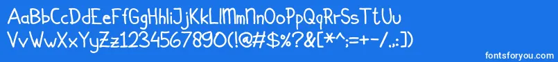 フォントSimplicito – 青い背景に白い文字