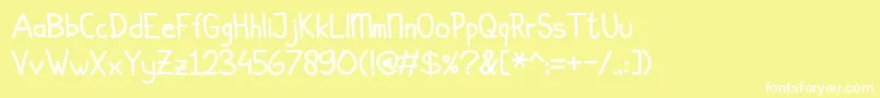 Simplicito Font – White Fonts on Yellow Background