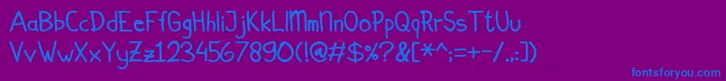 Simplicito Font – Blue Fonts on Purple Background