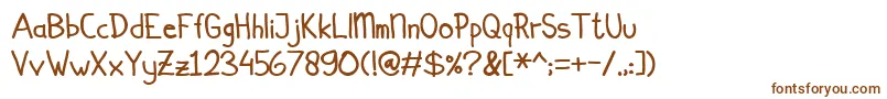 Шрифт Simplicito – коричневые шрифты на белом фоне