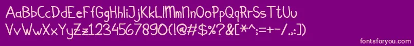 Weitere Informationen zur Simplicito-Schriftart Simplicito-Schriftart – Rosa Schriften auf violettem Hintergrund