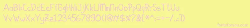 Simplicito-fontti – vaaleanpunaiset fontit keltaisella taustalla