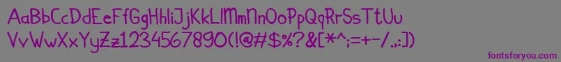 Шрифт Simplicito – фиолетовые шрифты на сером фоне