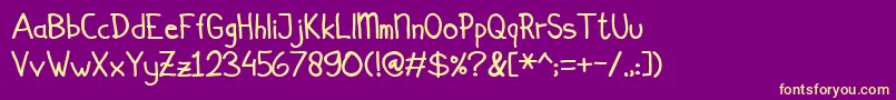 Simplicito Font – Yellow Fonts on Purple Background