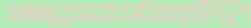 simplicity extend hollow italic Font – Pink Fonts on Green Background