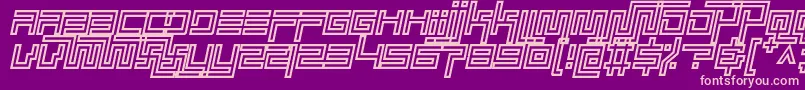 simplicity extend hollow italic Font – Pink Fonts on Purple Background