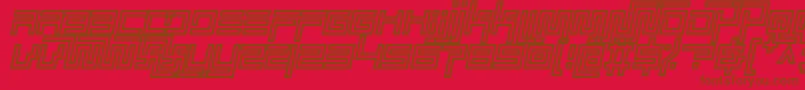simplicity extend hollow italic Font – Brown Fonts on Red Background