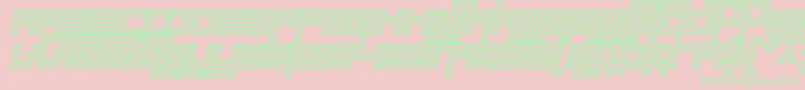 simplicity extend hollow italic-Schriftart – Grüne Schriften auf rosa Hintergrund