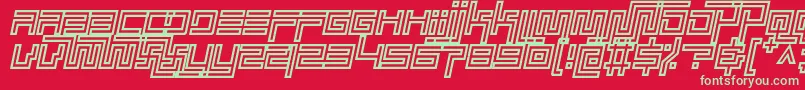 Police simplicity extend hollow italic – polices vertes sur fond rouge