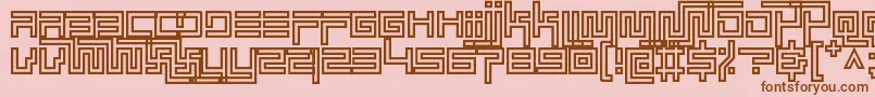 フォントsimplicity extend hollow – ピンクの背景に茶色のフォント