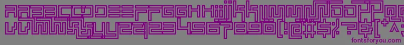 Шрифт simplicity extend hollow – фиолетовые шрифты на сером фоне