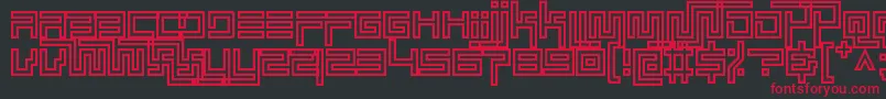 simplicity extend hollow Font – Red Fonts on Black Background