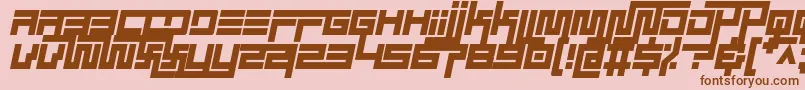 simplicity extend italic-fontti – ruskeat fontit vaaleanpunaisella taustalla