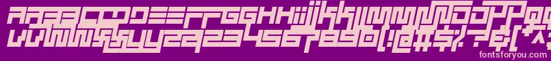フォントsimplicity extend italic – 紫の背景にピンクのフォント