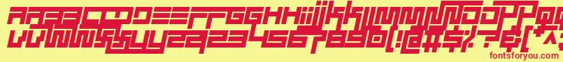 simplicity extend italic Font – Red Fonts on Yellow Background