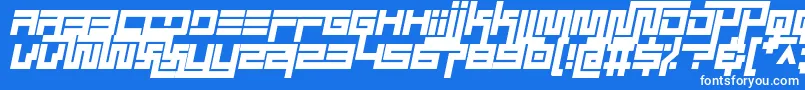 simplicity extend italic Font – White Fonts on Blue Background