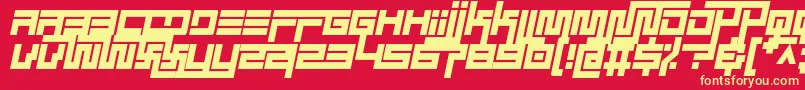 Шрифт simplicity extend italic – жёлтые шрифты на красном фоне