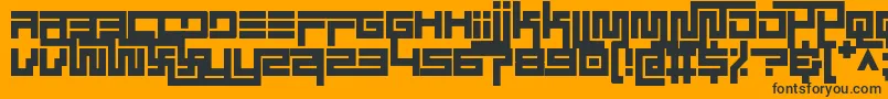 simplicity extend regular Font – Black Fonts on Orange Background