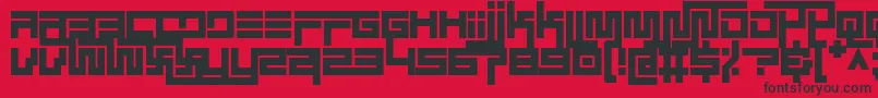 simplicity extend regular Font – Black Fonts on Red Background