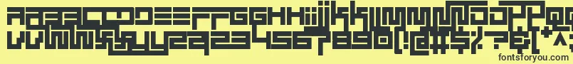 simplicity extend regular Font – Black Fonts on Yellow Background