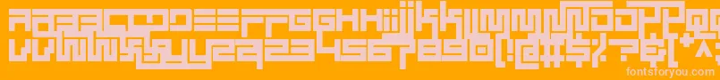 simplicity extend regular Font – Pink Fonts on Orange Background