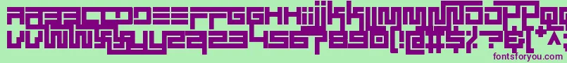 フォントsimplicity extend regular – 緑の背景に紫のフォント
