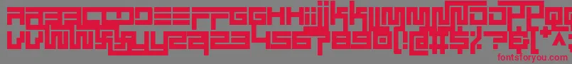フォントsimplicity extend regular – 赤い文字の灰色の背景