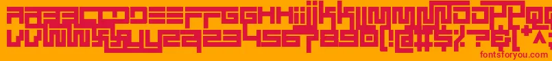 simplicity extend regular Font – Red Fonts on Orange Background