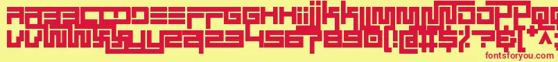 simplicity extend regular Font – Red Fonts on Yellow Background