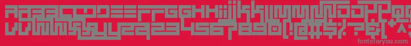 simplicity extend regular Font – Gray Fonts on Red Background