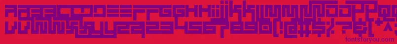 simplicity extend regular Font – Purple Fonts on Red Background