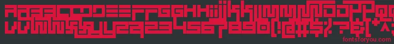 simplicity extend regular Font – Red Fonts on Black Background