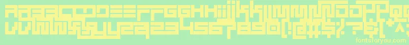 simplicity extend regular Font – Yellow Fonts on Green Background