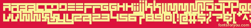 Police simplicity extend regular – polices jaunes sur fond rouge