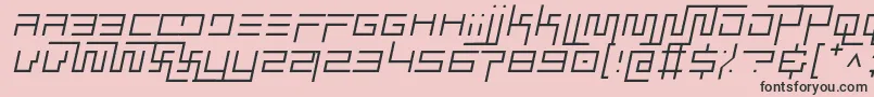 simplicity extend thin italic Font – Black Fonts on Pink Background