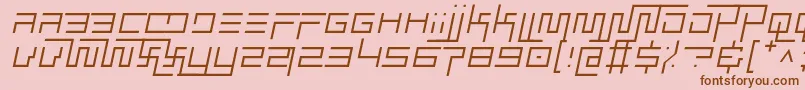 simplicity extend thin italic Font – Brown Fonts on Pink Background