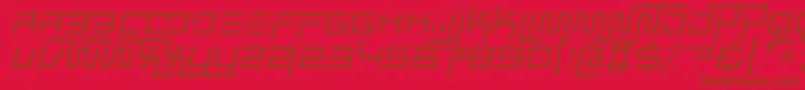 simplicity extend thin italic Font – Brown Fonts on Red Background
