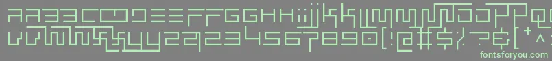 simplicity extend thin Font – Green Fonts on Gray Background