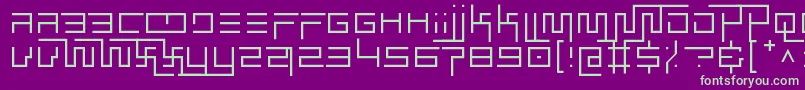 simplicity extend thin Font – Green Fonts on Purple Background