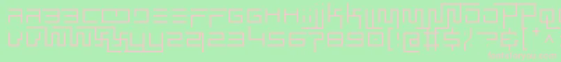 simplicity extend thin Font – Pink Fonts on Green Background